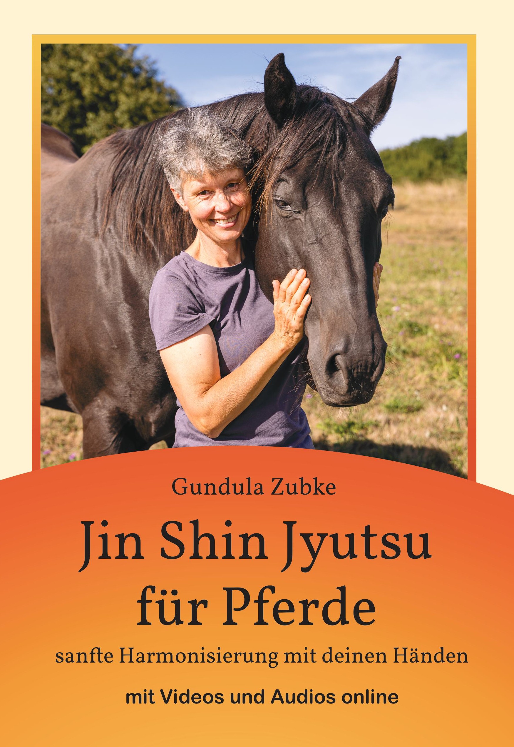 Buchcover Jin Shin Jyutsu für Pferde tredition 2026 Gundula Zubke mit einem Pferd